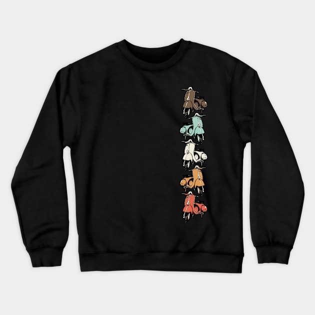 Piaggio Vespa scooter colors Crewneck Sweatshirt by frankymonty